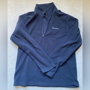 Medium, Eddie Bauer Black Quarter Zip-Up